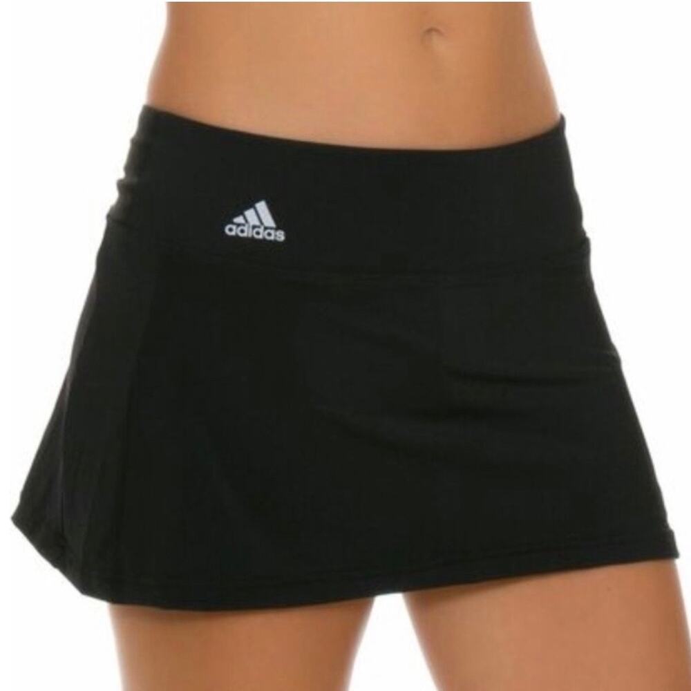 Adidas Aeroready Tennis Skirt Skort Advantage Black Women's XL Preppy New Tags - Picture 5 of 9